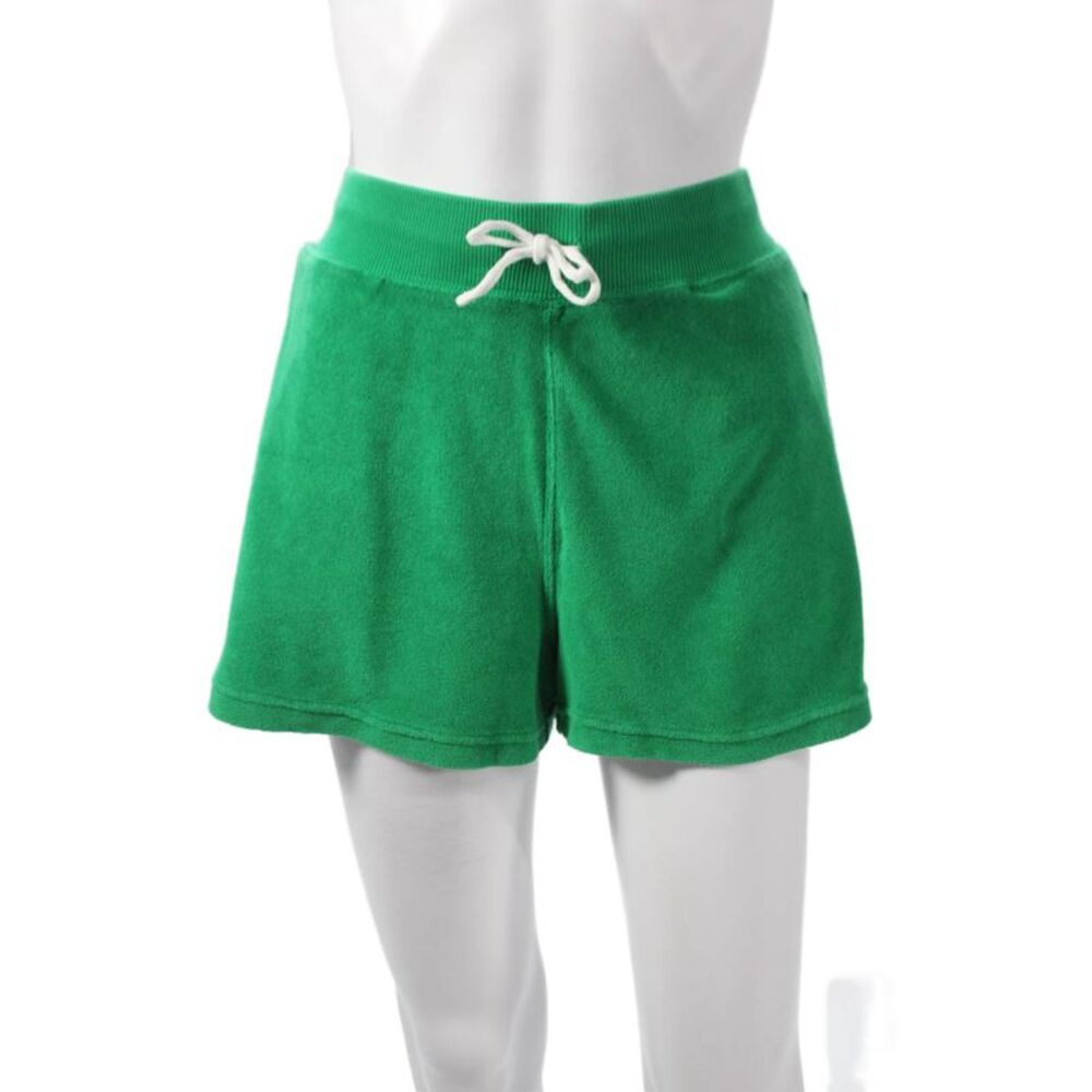 Polo Ralph Lauren Women Sweat Shorts Green Cotton Drawstring Size M